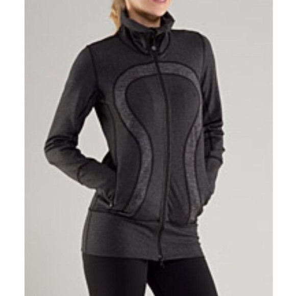 lululemon athletica Jackets & Blazers - LULULEMON In Stride Jacket Heathered Coal & Grey